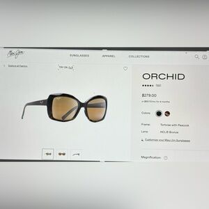 Maui Jim Orchid Tortoise with Peacock